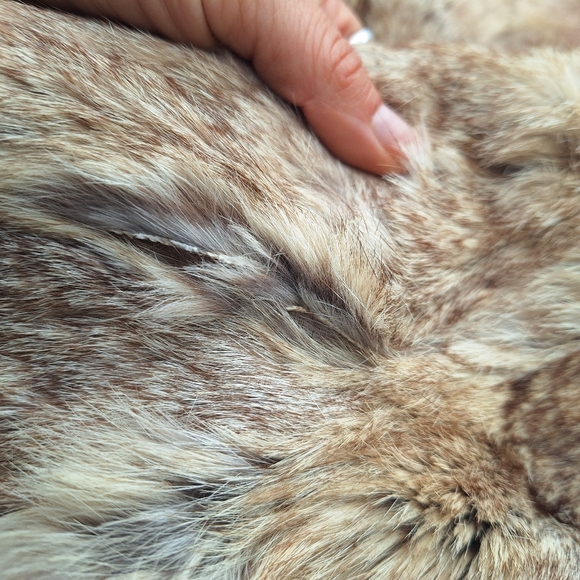 Real Rabbit Fur Bomber Jacket - Picture 5 of 5